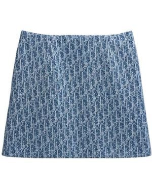 Dior Iviera Flared Miniskirt - Blue