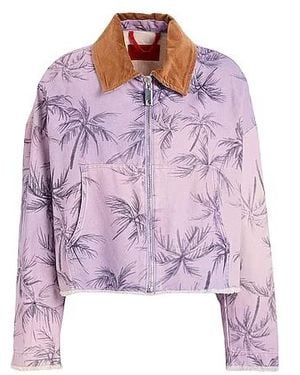 MAX&Co. Hawaiian Print Jacket - Purple