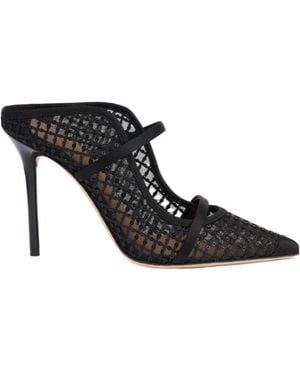 Malone Souliers Maureen 100 Sequin Mesh Mules - Black