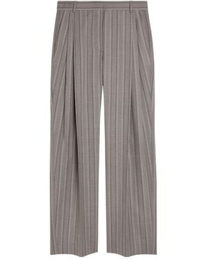 Stella McCartney Striped Wool Pants - Gray