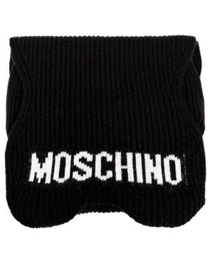 Moschino Logo Scarf - Black
