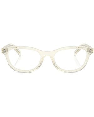 Prada Eyewear Oval Frame Glasses - White