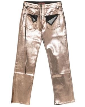 OTTOLINGER Metallic-Panel Jeans - Natural