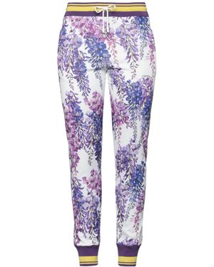 Dolce & Gabbana Floral Printed Elastic Waist Pants - Blue