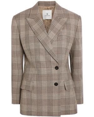 Anine Bing Wool Blazer - Brown