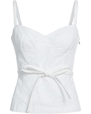Tory Burch Solid Color Sleeveless Top - White