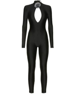 GIUSEPPE DI MORABITO Stretch Shiny Jersey Jumpsuit - Black