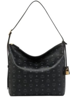 MCM Large Aren Shoulder Bag - Black
