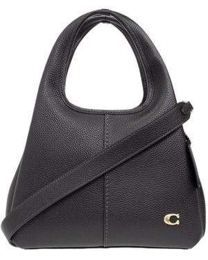 COACH Pebbled-Leather Tote Bag - Black