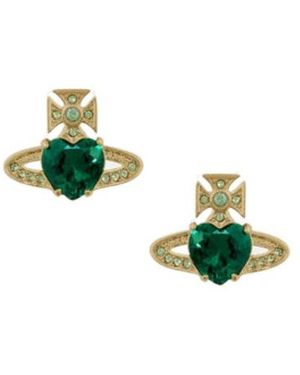 Vivienne Westwood Ariella Heart Stud Earrings - Green