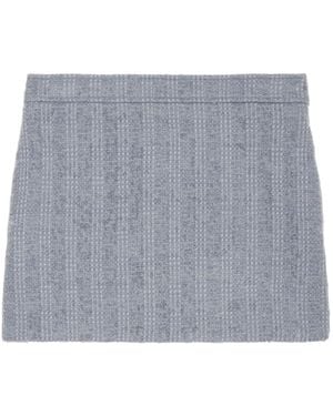 Gucci Tweed A-Line Mini Skirt - Gray