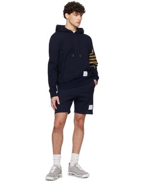 Thom Browne Mid-Rise Drawstring Track Shorts - Black