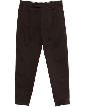 Pt Pantaloni Pleated Cuffed Trousers - Black