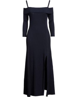 Ganni Knitted Long Sleeve Dress - Blue