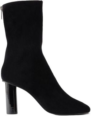 Paris Texas Solid Suede Ankle Boots - Black