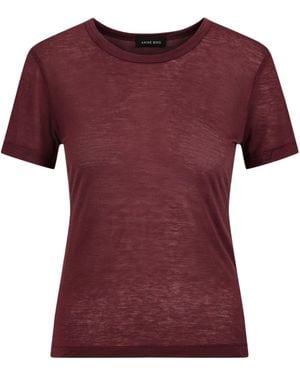 Anine Bing Sylvie T-Shirt- Fig - Red