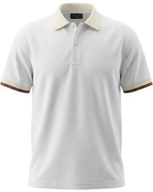 Gucci Silk Jersey Polo Shirt With Web - White