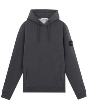 Stone Island Compass Patch Drawstring Hoodie - Grey