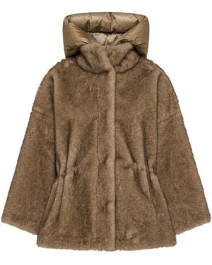 Seventy Reversible Faux Fur Hooded Jacket - Brown