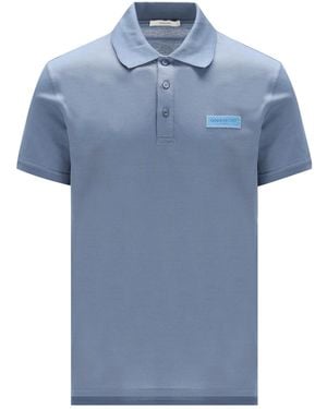 Givenchy Logo Patch Short-Sleeved Polo Shirt - Blue