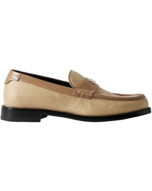 Victoria Beckham Round-Toe Loafers - Natural