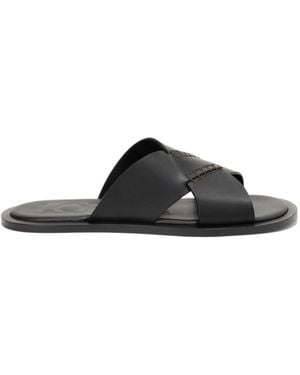 Loewe Cross Design Slippers - Black