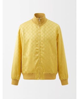 Gucci Monogrammed Zip-Up Jacket - Yellow