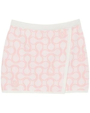 CASABLANCA Geometric Print Wrap Skirt - Pink