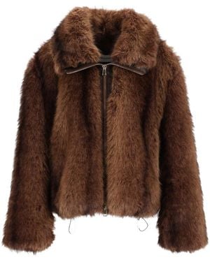 Al Duca d'Aosta Faux Fur With Zip - Brown