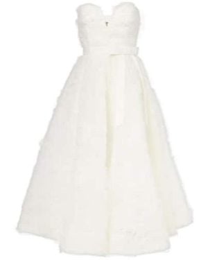 Rebecca Vallance Bridal Willow Tulle Midi Dress - White
