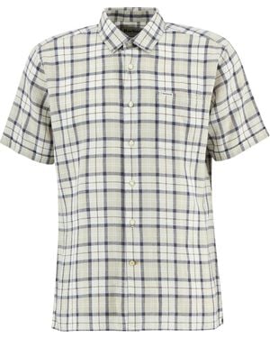 Barbour Midfield Tartan Regular Short-Sleeved Shirt - White