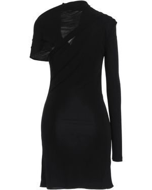 Saint Laurent Jersey Flared Dress - Black