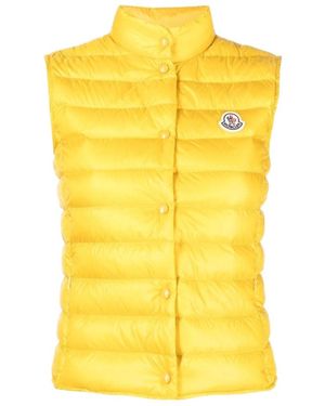 Moncler Logo Vest Down Jacket - Yellow