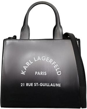 KARL LAGERFELD Rue St-Guillaume Ombré Tote Bag - Black