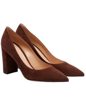 Gianvito Rossi Solid Suede Pumps - Brown
