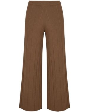Max Mara Loosefit Knit Pants - Brown