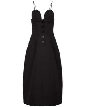 Jil Sander Cotton Poplin Midi Dress - Black