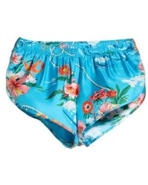 Gucci Graphic Printed Twill Shorts - Blue