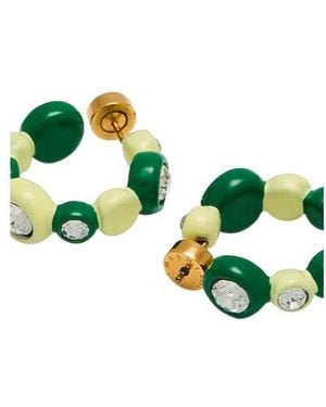 Marni Metal Hoop Earrings - Green