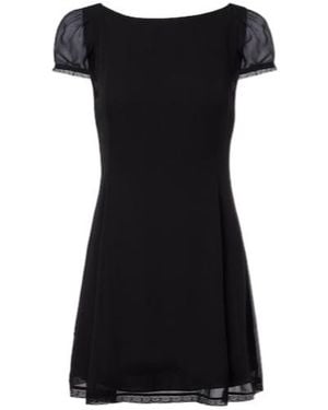 Posse Priscilla Lace-Trimmed Silk Minidress - Black