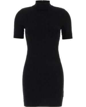 Michael Kors Logo Jacquard Knit Dress - Black