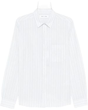 Samsøe & Samsøe Long-Sleeved Striped Shirt - White