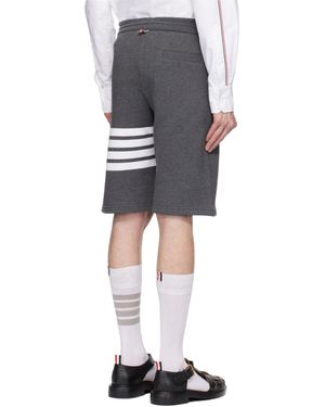 Thom Browne Bar Drawstring Shorts - Black