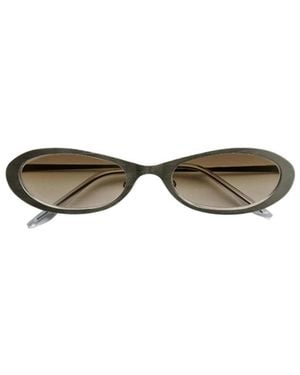 Our Legacy Oval Frame Sunglasses - White