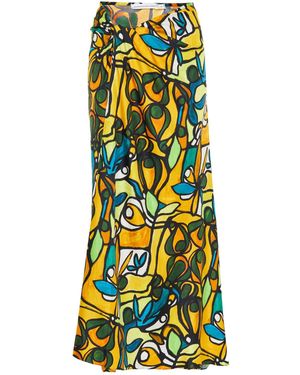 Christopher Esber Pleated Midi Skirt - Yellow