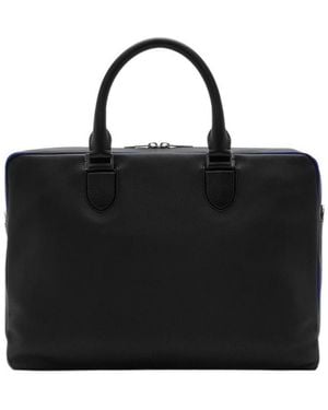 Burberry Heritage Leather Briefcase - Black