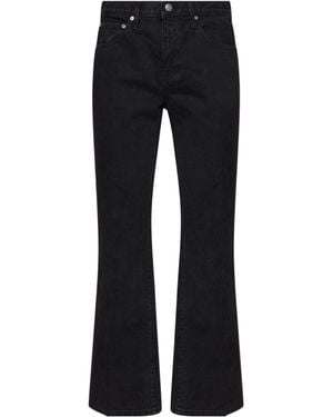 KHAITE Prescott Cropped Flared Jeans - Black