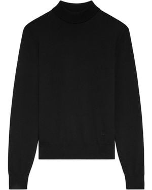 Celine Triomphe High Collar Jumper - Black