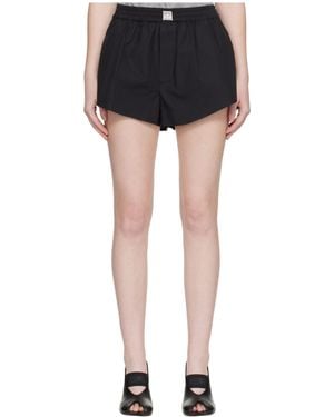 MM6 by Maison Margiela Elastic Waist Shorts - Black
