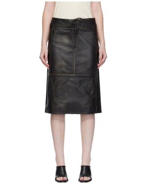 Christopher Esber Burnished Eddie Leather Skirt - Black